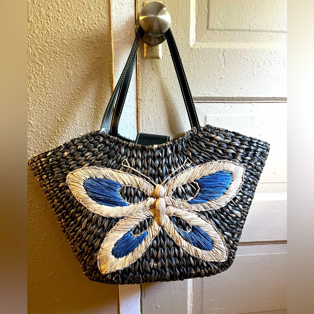 Summer Woven Straw Shoulder Bag Purse  NWT